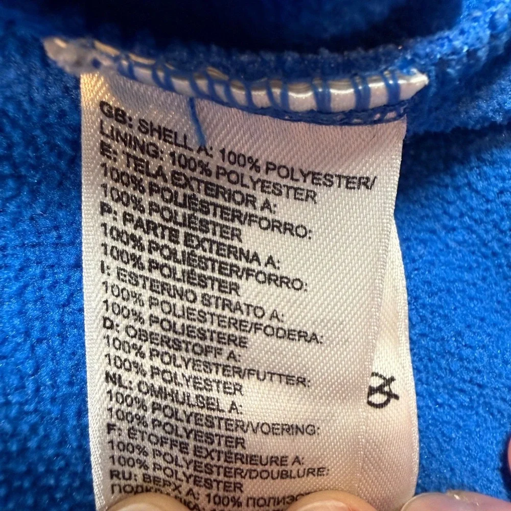 The North Face Mens Blue Hoodie Fleece Pullover Logo Graphic‎ Size Large